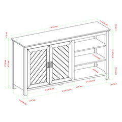 Birch Islesboro 58'' Wide Sideboard Farmhouse Style in your Space Perfect for Living Room