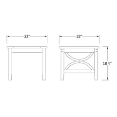 Patio Side Table Natural Perfect Teak Table for Outdoor and Indoor Use