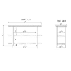 48'' Solid Wood Console Table Elegantly Display your Favorite Decor and Add Rustic Charm to your Space