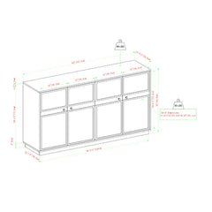 Birch Byer 62'' Wide Sideboard Perfect for Entryway, Dining Room, or Living Room