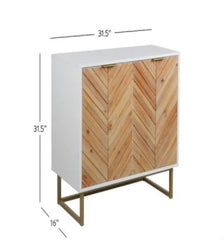 31.5'' Tall Steel 2 - Door Accent Cabinet Removable and Adjustable Shelves Behind Each Door Perfect for Organize