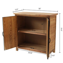 31.5'' Tall Metal 2 - Door Accent Cabinet Offers Ample Storage Space for your Essentials