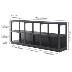 Thalia TV Stand for TVs up to 78" Open-Plan TV Stand Emphasizes Clean lines and Straightforward Design