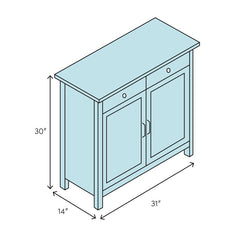 Natural 30'' Tall 2 - Door Accent Cabinet Great Addition in An Entryway, Hallway, or Living Room