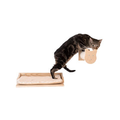 12" Cat Tree Removable and Washable Mat for Extra Comfort. The Wall-Mounted Cat Lounging Set Creates A Meandering Climbing Experience