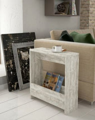 Modern Side Table - 23.62'' x 16.45'' x 7.87'' - Wood - Ivory Perfectly Functional, this Side Table is a Fun and Useful Addition to your Living Room