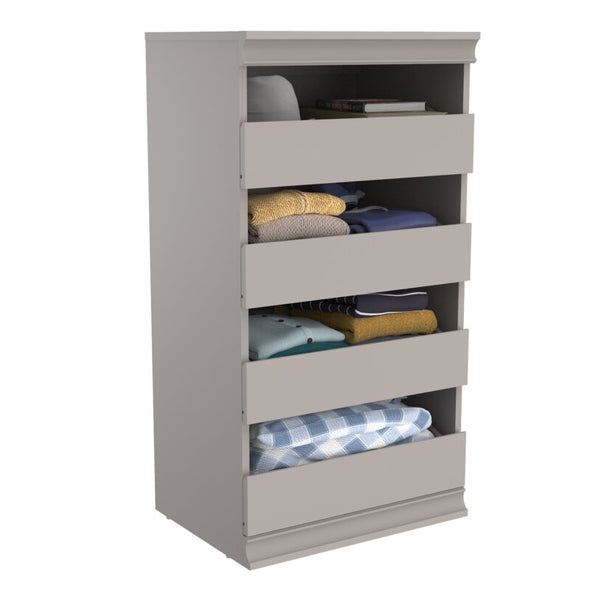 21.38" W Drawer Taupe Stackable Shelf Unit Offers Style and Versatility