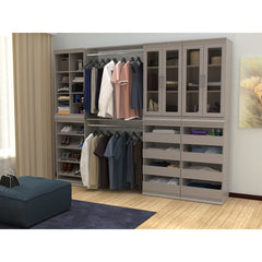 21.38" W Drawer Taupe Stackable Shelf Unit Offers Style and Versatility