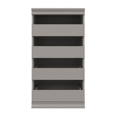 21.38" W Drawer Taupe Stackable Shelf Unit Offers Style and Versatility