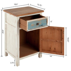 29.9'' Tall 1 - Door Accent Cabinet Side Table Provides Multiple Function