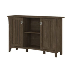 Accent Storage Cabinet Organize your Entryway or Living Area Open Cubby and Two Cabinets