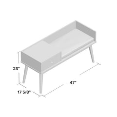 Yellow Wood Drawers Storage Bench this Bench Brings A Convenient Storage Solution to the Space that Needs Four Tapered and Splayed Legs