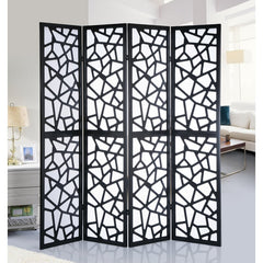 4 - Panel Folding Room Divider Offers An Eye-Catching Style That's As Light and Airy As its Chip-Themed Frame Pattern