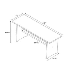 Farmhouse Breakfast Nook Dining Set - White/Pine Space-Efficient Corner Bench that Has Hidden Storage Under the Seat, A Dining Table, and A Side Bench