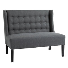 43.25'' Armless Loveseat Breathable Linen Fabric Sponge Padding Upholstery for Sitting Comfort