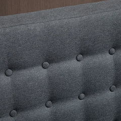 43.25'' Armless Loveseat Breathable Linen Fabric Sponge Padding Upholstery for Sitting Comfort