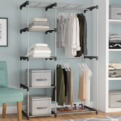 45.4"W Closet System Durable Steel Frame with the Silver Epoxy Finish