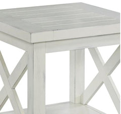 Off-White End Table Perfect for Master Bedroom or Making a Guest Room