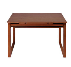 Brown Solid Wood Drafting Table Organize your Creative Supplies Workspace for Drawing, Sketching