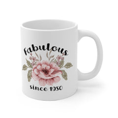 71th Birthday Ideas, 71 Year Old Woman, 71 Year Old Gifts for Women, 71th Birthday Gifts for Her, Fabulous Since 1950 Mug, 71 Yr Old Women