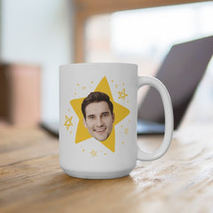 The Office Tv Show, The Office Tv Show Gifts, Office Star Mug, The Office Face Mug, The Office Mug, The Office Star Face,  Ceramic Mug