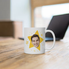 The Office Tv Show, The Office Tv Show Gifts, Office Star Mug, The Office Face Mug, The Office Mug, The Office Star Face,  Ceramic Mug