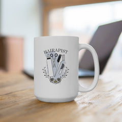 Hairapist Mug | Personalized Coffee Mug for Hairstylist | Birthday Gift for Hair Dresser | Christmas Gift for Friend | White Ceramic Mug