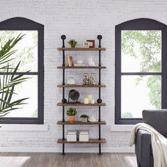 6 Shelf Bookcases Open Frame Six Tiers of Shelf Space for Displaying a Book Collection, Framed Photos