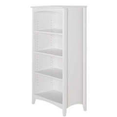 White Standard Bookcase Space-Efficient While Providing you with the Storage that you Need Multi-Step Bookcase