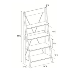 Brown Ladder Bookcase Potted Plants to Laundry Baskets, to Books, There are so Many Ways to Use This Rustic Ladder Bookcase