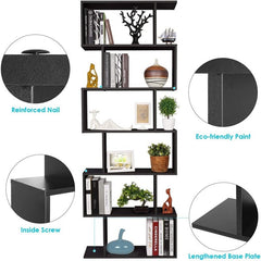 Geometric Bookcase S Shape Book Shelf is a Perfect Multifunctional Home Furniture Bookcase, Display Shelf, Shelving Unit, Storage Unit