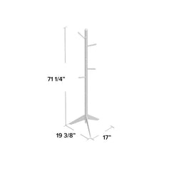 Zipcode Design Solid Furniture Freestanding Wood Coat Rack