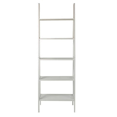 White Solid Wood Ladder Bookcase Makes a Stylish Home for your Books and Display Framed Photos and Keep your Favorite Potted Plants