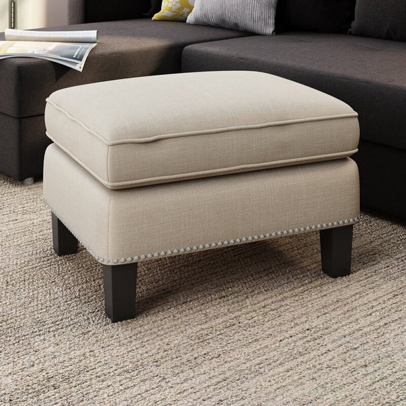 Rectangle Standard Ottoman Springs and Foam Filling, Making it a Great Spot for Extra Seating, as Well as a Place to Kick up your Feet