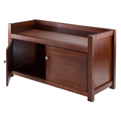 Winsome Wood Charleston Storage Bench, Walnut Finish