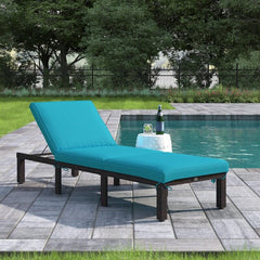 Long Reclining Single Chaise with Cushions all-Weather Resistant and Durability Provides You with Comfortable Seating