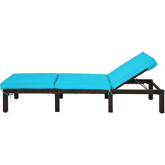 Long Reclining Single Chaise with Cushions all-Weather Resistant and Durability Provides You with Comfortable Seating