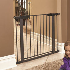 Steel Pressure Mounted Pet Gate Keep Your Pet Safe And Sound with This Freestanding Pet Gate Place It At The Entrance of Your Living Room