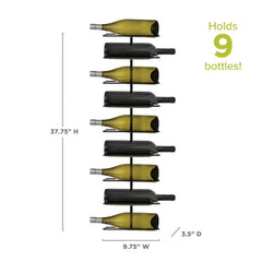 Align Wall Mounted Wine Bottle Rack in Black