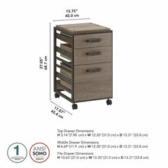 3-Drawer Vertical Filing Cabinet  Edgerton 3-Drawer Vertical Filing Cabinet filing cabinet offers the appeal of industrial design