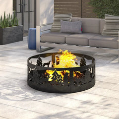 Transit Steel Wood Burning Fire Ring fire ring is a great accessory for any backyard bonfire