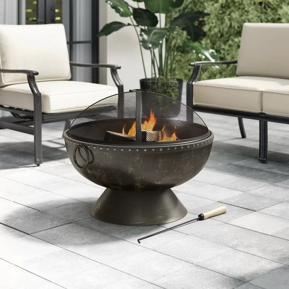 Tuscola Firebowl Steel Wood Burning Fire Pit