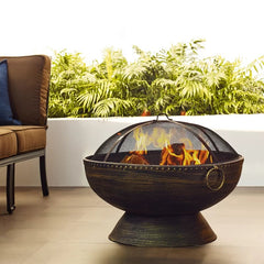 Tuscola Firebowl Steel Wood Burning Fire Pit