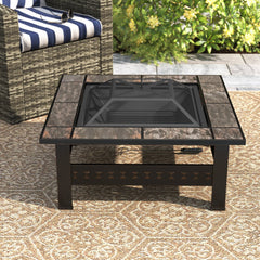 Adonis Steel Wood Burning Fire Pit Table