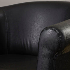 Barrel Chair Curved Back, Rolled Arms, and Plastic Tound Tapered Legs Foam Cushioning Provides Comfort and Support