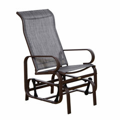 Outdoor Calvert Rocking Metal Chair Glide into Comfort the Patio Glider Chair Weather-Resistant Glider Arms Can Swing Forward and Backward