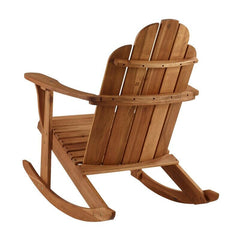 Outdoor Rocking Solid Wood Chair Perfect for Adding Seating to Any Patio or Outdoor Space Smooth Rocking Motion