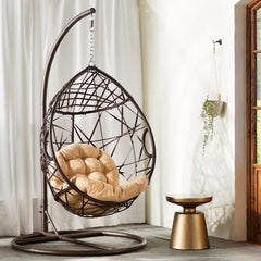 Brown Porch Swing with Stand Great Your Backyard or Patio Space With This Charming and Fun Hanging Chair