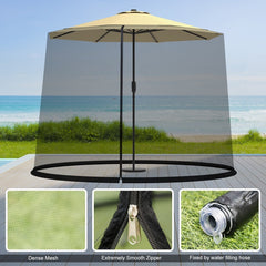 9' to 10' Outdoor Umbrella Table Screen Mosquito Bug Insect Net Enjoy Outdoor Entertaining Without Pesky Mosquitoes