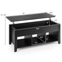 Lift Top Coffee Table with Storage Lower Shelf